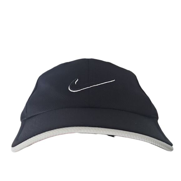 Nike Golf Black Embroidered Logo Hat Adjustable Unisex Outdoor Running Workout - Picture 2 of 10